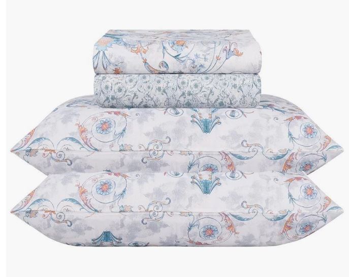 Jogo de Cama Casal Sultan Realce Premium – 4 Peças, 140 Fios, Algodão, Toque Macio e Cama Dupla