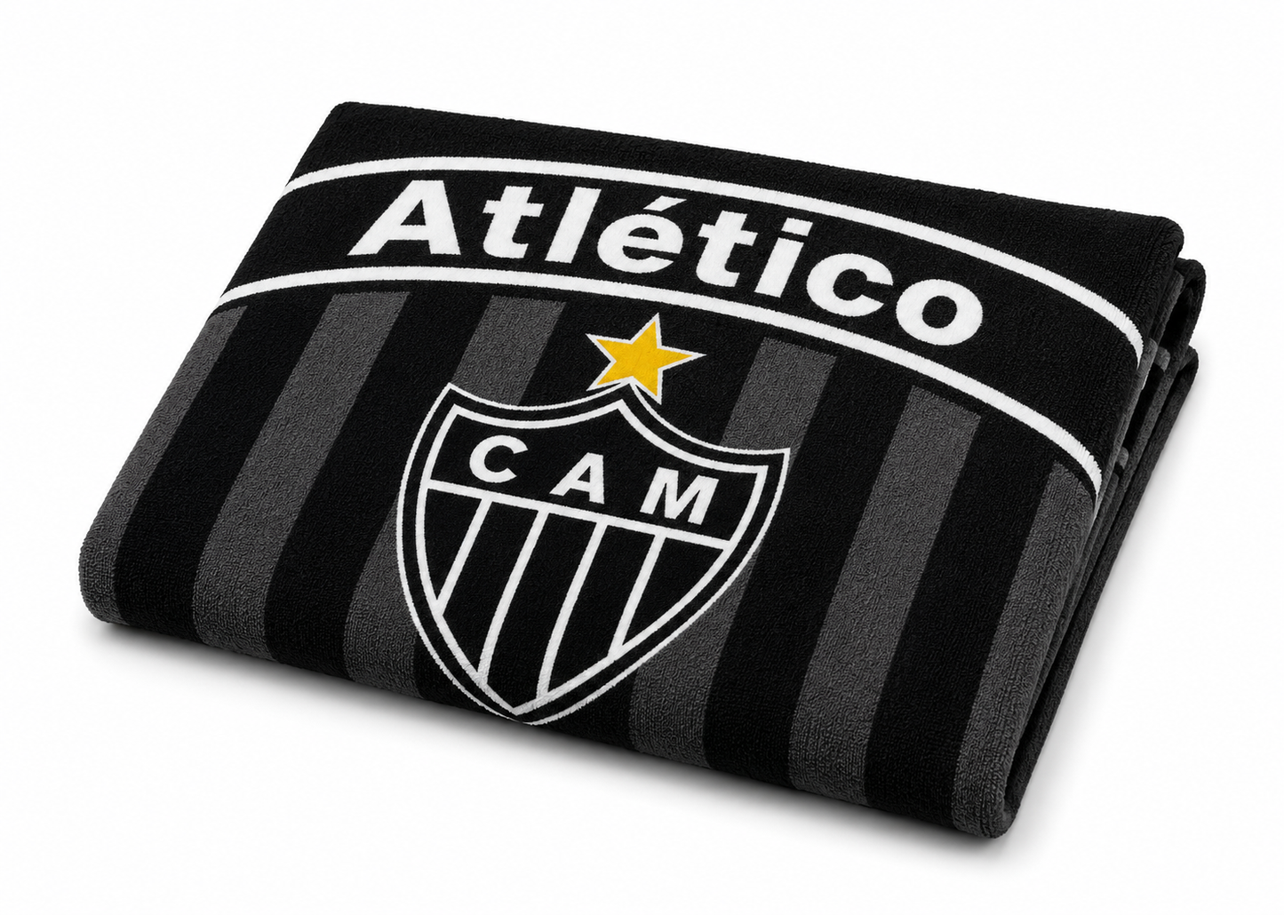 Toalha Futebol Jacquard Veludo Bouton Atlético MG