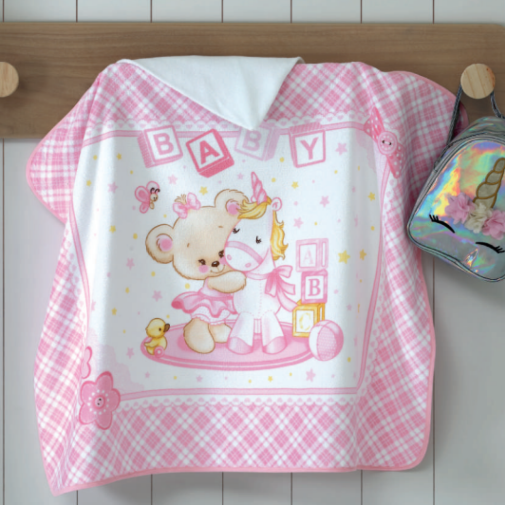 DOHLER TOALHA BANHO VELOUR WEB INFANTIL C/CAPUZ
