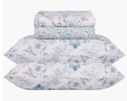 Jogo de Cama Casal Sultan Realce Premium – 4 Peças, 140 Fios, Algodão, Toque Macio e Cama Dupla