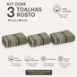 Jogo de Toalha Lumina  Karsten 3 Toalha de Rosto