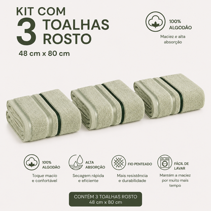 Jogo de Toalha Lumina  Karsten 3 Toalha de Rosto