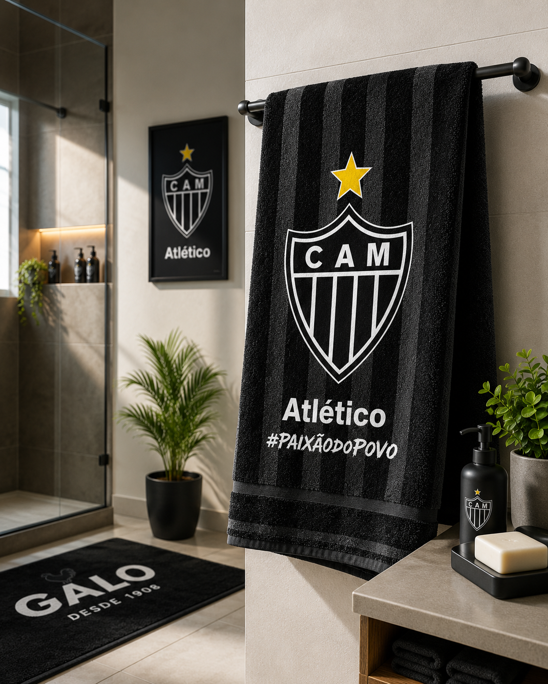 Bouton toalha Banho jacquard Futebol