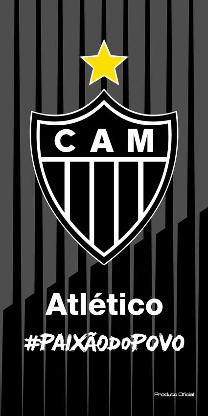Toalha Futebol Jacquard Veludo Bouton Atlético MG