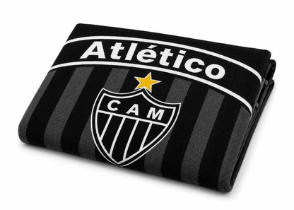 Toalha Futebol Jacquard Veludo Bouton Atlético MG