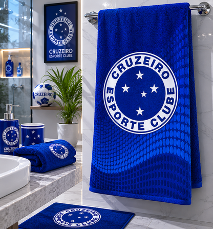 Toalha Futebol Jacquard Veludo Bouton Cruzeiro