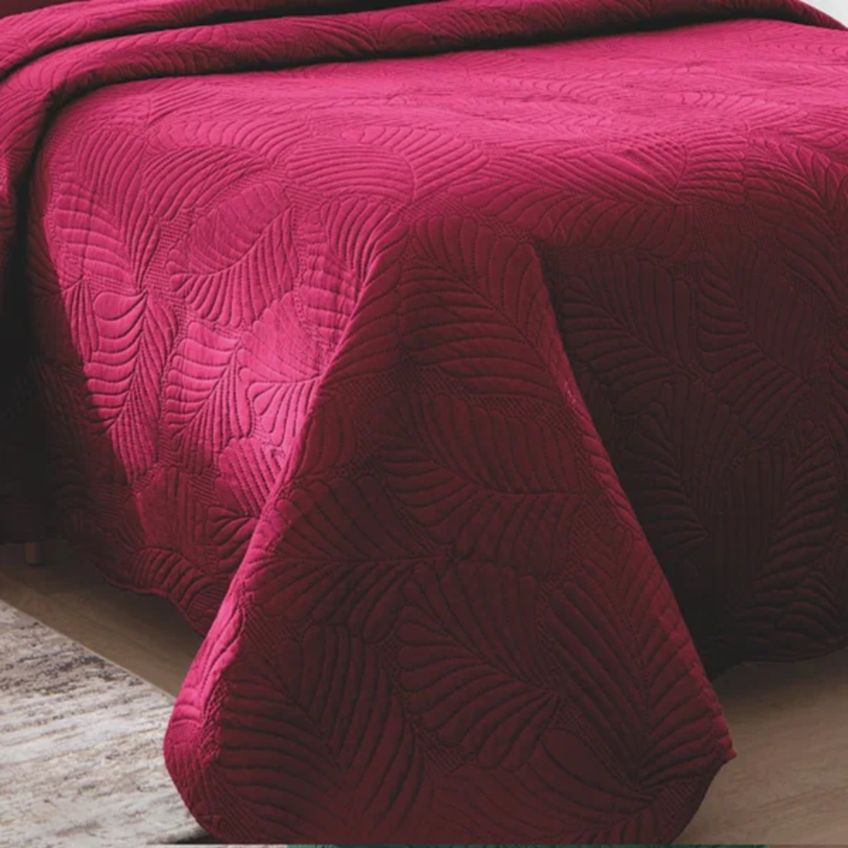 FATEX COLCHA WEB MILAO 150 FIOS TOQUE MACIO / SOLTEIRO / VERMELHO