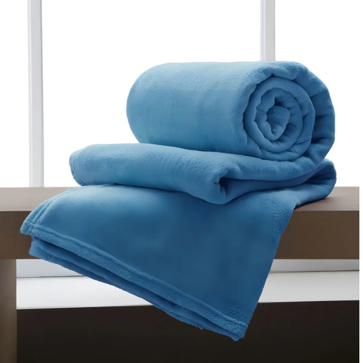 CAMESA MANTA MICROFIBRA 180G CASAL AZUL