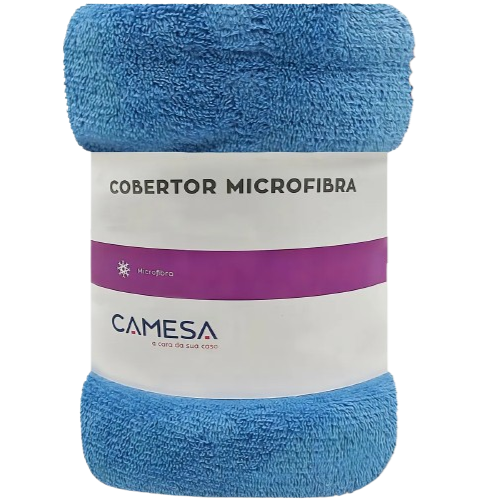 CAMESA MANTA MICROFIBRA 180G CASAL AZUL