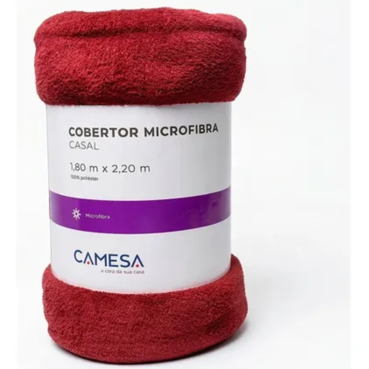 CAMESA MANTA  MICROFIBRA 180G CASAL  VERMELHO