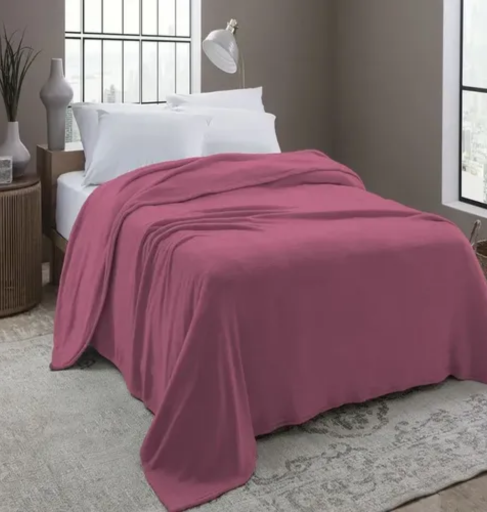 CAMESA MANTA MICROFIBRA180G CASAL ROSA