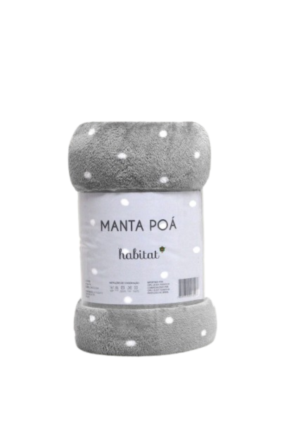 KSATEX MANTA WEB POA / CASAL / CINZA 200 X 220 CM