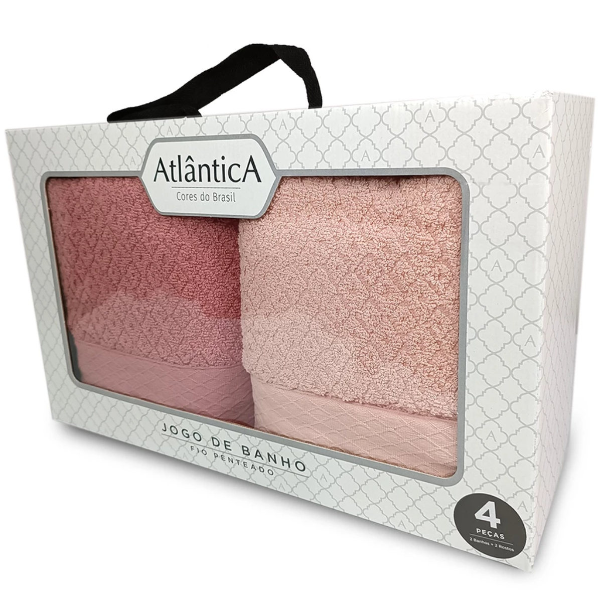 ATLANTICA TOALHA JG BANHO CAPRI NA CAIXA 4 PCS TELHA