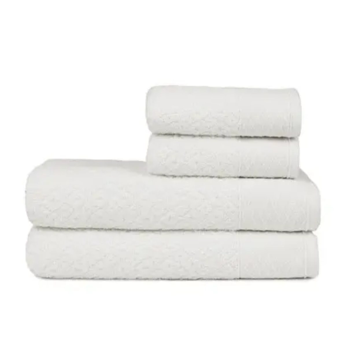 ATLANTICA  TOALHA JG BANHO CAPRI NA CAIXA 4 PCS  OFF WHITE