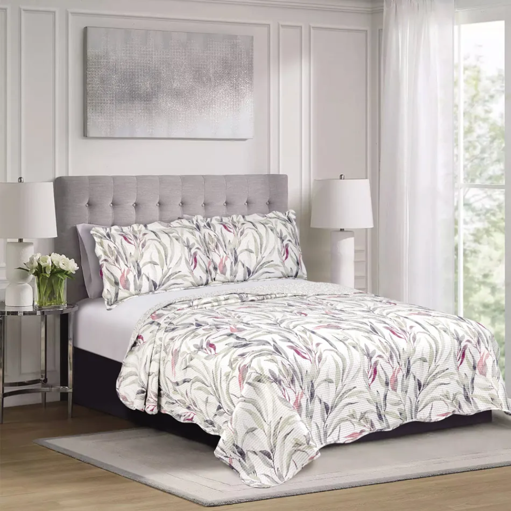 CAMESA COLCHA WEB GARDEN QUEEN / QUEEN / MENTA