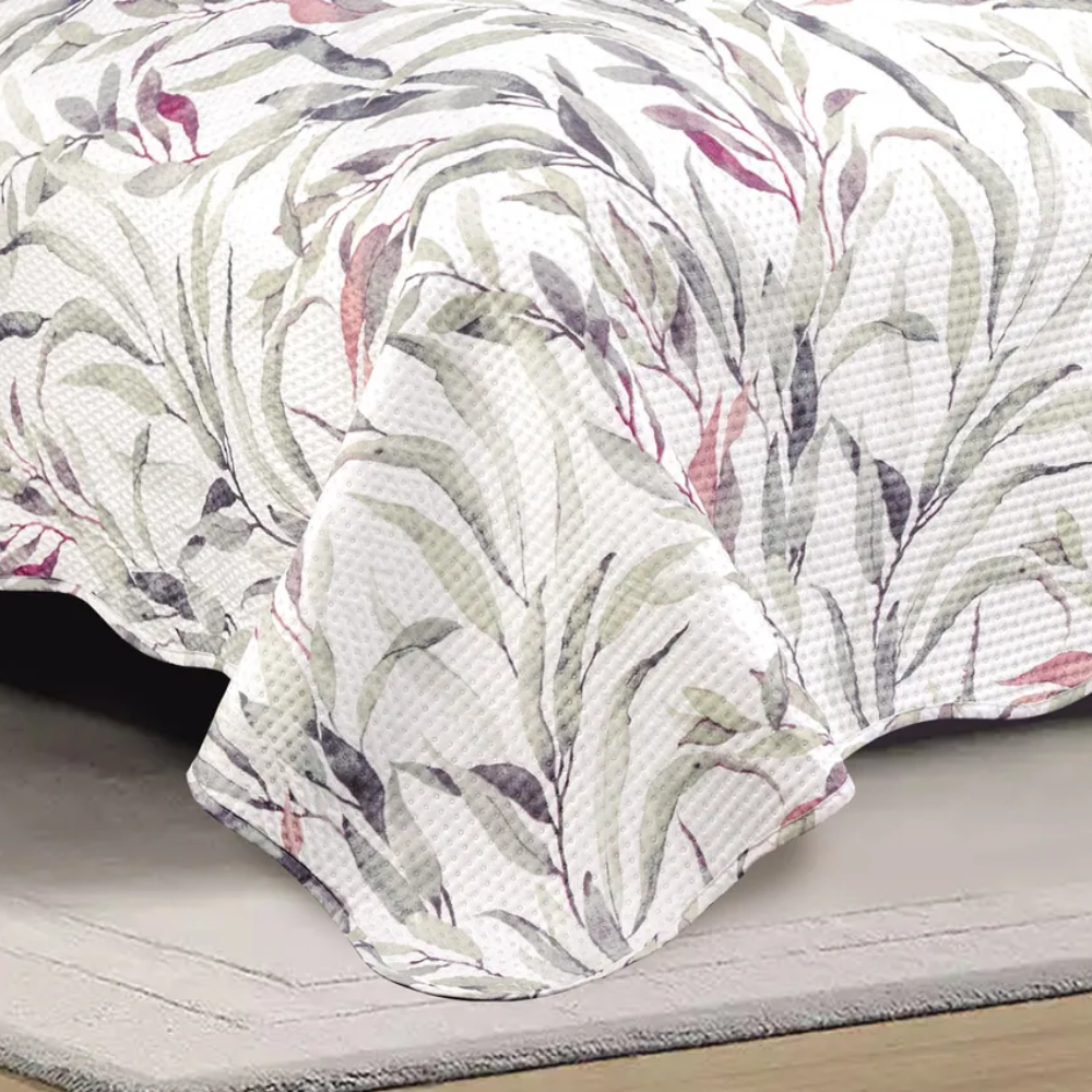 CAMESA COLCHA WEB GARDEN QUEEN / QUEEN / MENTA