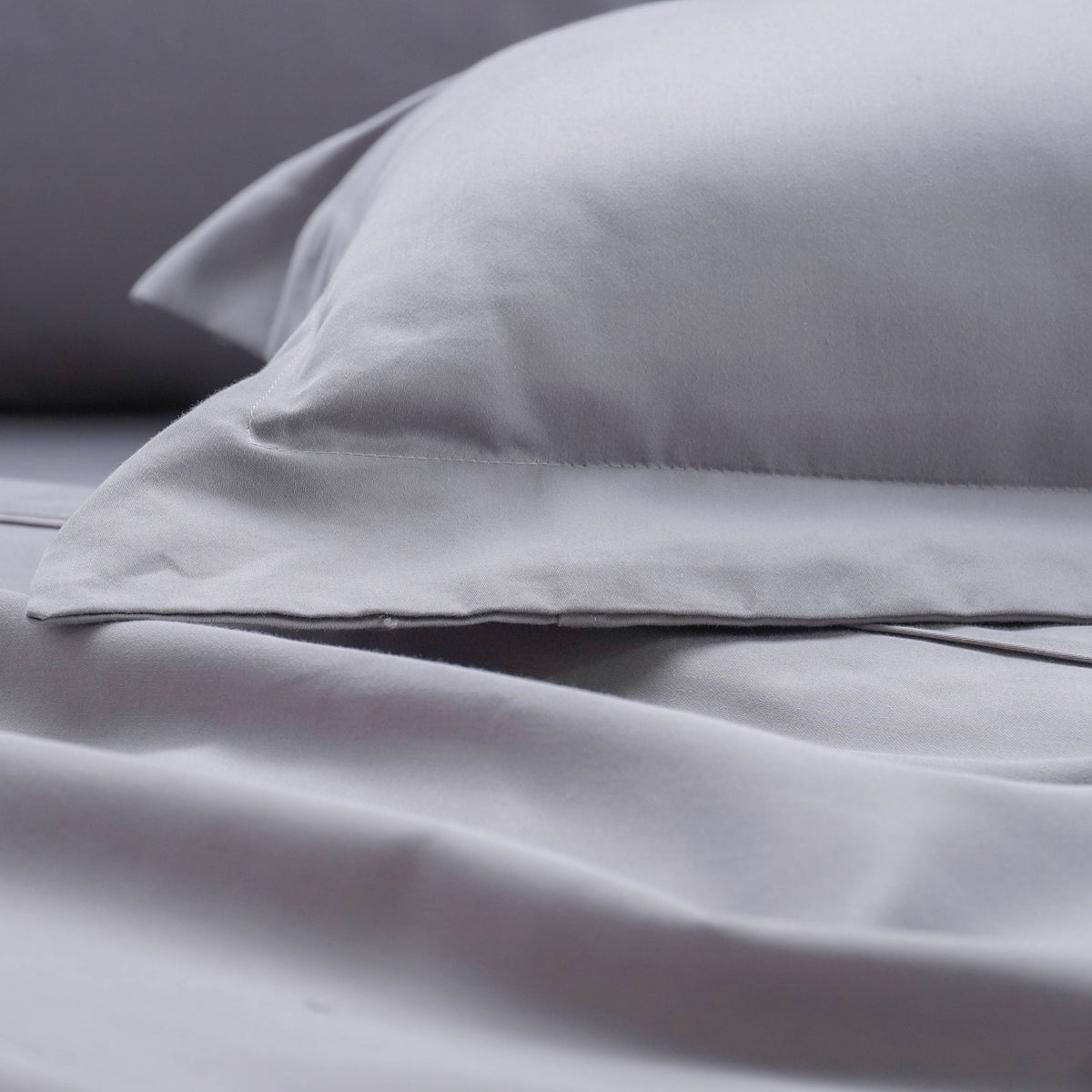 Hiper Textil Jogo Cama 4 pçs 1000 Fios Queen- Cinza