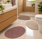 Hiper Textil Kit 3 tapetes Oazi  Oval 40 x 60 cm